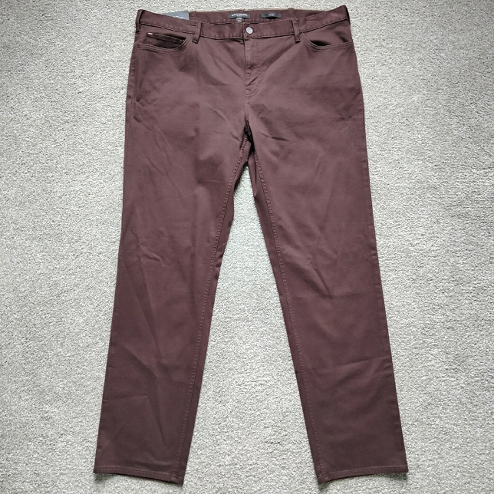 NWT 42x34 Banana Republic Traveler Slim Fit Chocolate Brown Casual Pants NEW - Picture 2 of 12